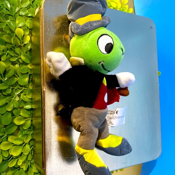 DISNEY EXCLUSIVE NWT VTG 1990s PINOCCHIO RETIRED JIMINY CRICKET BEAN BAG PLUSH - Picture 8 of 9